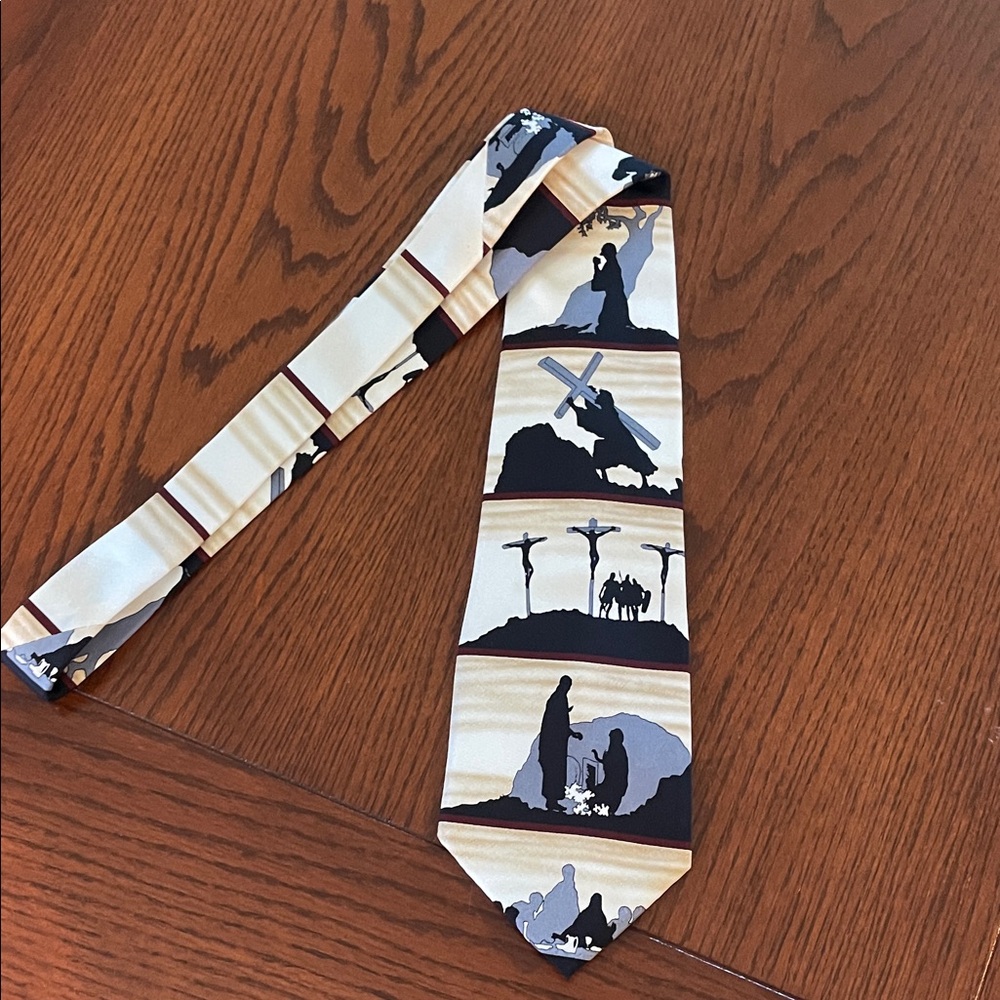 Larson 100% Silk Tie Easter Story